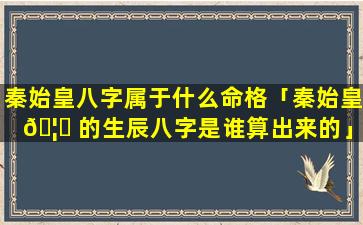 秦始皇八字属于什么命格「秦始皇 🦆 的生辰八字是谁算出来的」